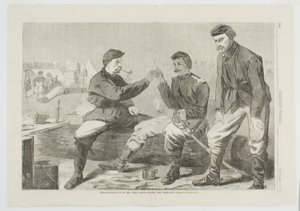 Thanksgiving-dagen i armén - efter middagen Önskebenet av Winslow Homer