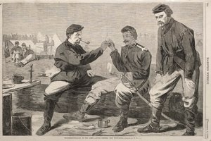 Thanksgiving Day in the Army - After Dinner: The Wish-Bone, 1864. av Winslow Homer