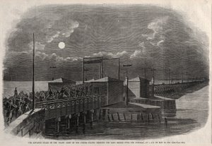 Förtruppen till Förenta staternas stora armé korsar Long Bridge över Potomac klockan 2 på morgonen den 24 maj 1861 av Winslow Homer