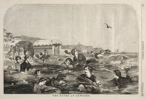The Baths at Newport, 1858. av Winslow Homer