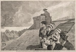 Slaget vid Bunker Hill - Att se kampen från Copps Hill, i Boston, 1875. av Winslow Homer