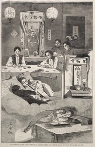 Kineserna i New York – En scen i en klubb på Baxter Street av Winslow Homer