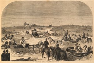 The Drive i Central Park, New York, september 1860, från Harper