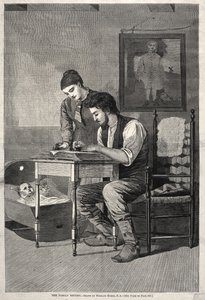 Familjeboken, 1875. av Winslow Homer