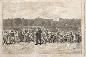 Den fjärde juli på Tompkins Square, New York - The Sogers Are Coming, 1868. av Winslow Homer