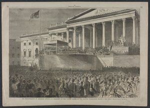 Invigningen av Abraham Lincoln som USA:s president den 4 mars 1861, 1861. av Winslow Homer