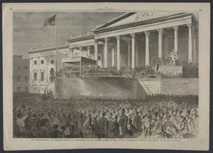 Invigningen av Abraham Lincoln som USA:s president, i Kapitolium, Washington, den 4 mars 1861 av Winslow Homer