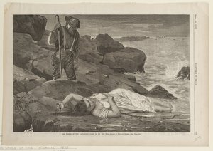 Atlantics vrak uppkastat av havet av Winslow Homer