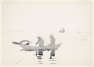 Två figurer i en roddbåt av Winslow Homer