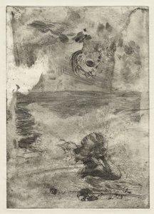 Två huvuden, studie efter "Undertow", c.1886, tryckt c.1967 av Winslow Homer