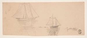 Två Schooners och Dories av Winslow Homer