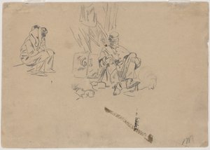 Två soldater vilar [verso] av Winslow Homer