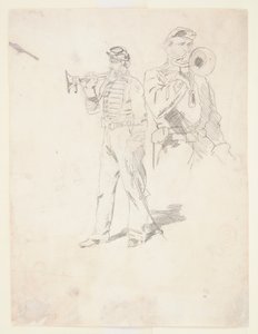 Två studier av en buggare av Winslow Homer