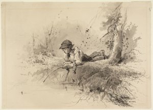 Väntan på napp av Winslow Homer