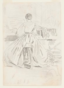 Kvinna på piano av Winslow Homer