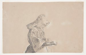 Kvinna i solskydd av Winslow Homer