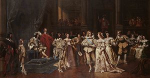 Balen vid Ludvig XIIIs hov av Frankrike av Wladyslaw Bakalowicz