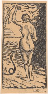 Eva en de slang av Wolbartus Brouwer (signed by artist)