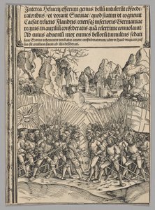 Schweiziska kriget, skylt 16 från historiska scener ur kejsar Maximilian I:s liv från triumfbågen