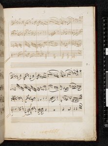 Adagio och fuga i c-moll, K. 546, Add. 28996, f.4r av Wolfgang Amadeus Mozart