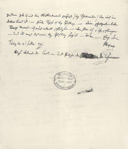 Wolfgang Amadeus Mozart (1756-1791) österrikisk kompositör. Handskrivet brev till hans fru Constanze. 31 juli 1791 av Wolfgang Amadeus Mozart