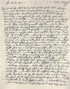 Wolfgang Amadeus Mozart (1756-1791) österrikisk kompositör. Handskrivet brev till fadern. Wien den 6 december 1783