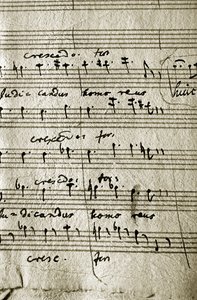 Arbetspartitur till Wolfgang Amadeus Mozarts Requiem (musikpartitur)