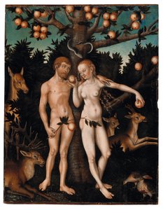 Adam och Eva i Edens lustgård av Wolfgang Krodel