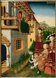 David och Bathseba (målning på lind)