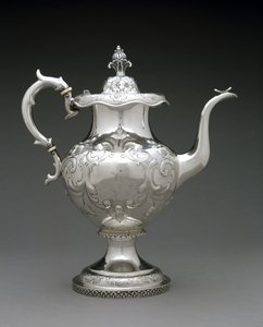 Tekanna, c. 1845-1872 (silver) av Wood and Hughes (attr.to)