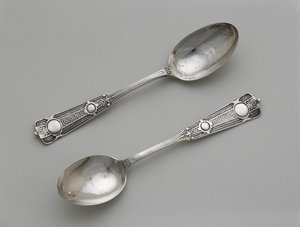 Ett par teskedar, ca. 1860-1871 (silver)