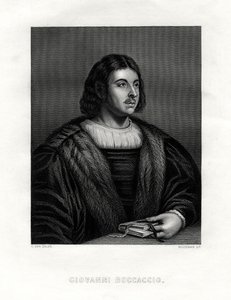 Giovanni Boccaccio, italiensk författare och poet, 1800-talet. av Woodman
