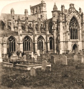 Melrose Abbey, Melrose, Skottland, 1896.