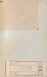 Sida från en klippbok som innehåller ritningar och flera utskrifter av arkitektur, Int..., ca. 1800-1850. Skapare: Workshop av Charles Percier, Workshop av Pierre François Léonard Fontaine.