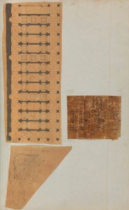 Sida från en klippbok som innehåller ritningar och flera utskrifter av arkitektur, Int..., ca. 1800-1850. Skapare: Workshop av Charles Percier, Workshop av Pierre François Léonard Fontaine. av Workshop of Charles Percier, Workshop of Pierre