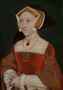 Nederländska: Porträtt av Jane Seymour (1509-1537) Porträtt av Jane Seymour (1509-1537) av Workshop of Hans Holbein the Younger