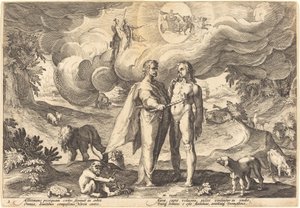 Prometheus skapar människan och animerar honom med eld från himlen