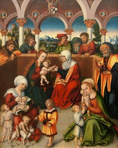 Tyska: Heilige Sippe Det heliga släktskapet av workshop of Lucas Cranach the Elder