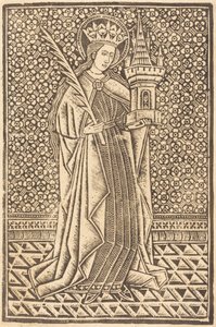 Sankta Barbara av Workshop of Master of the Cologne Arms