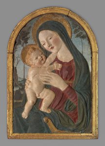 Madonna med barn av Workshop of Neroccio de
