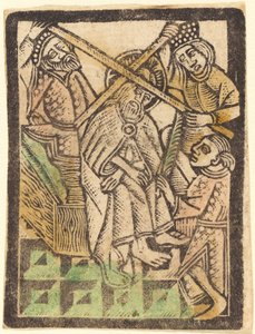 Kristus krönt med törnar, 14701480. av Workshop of the Master of the