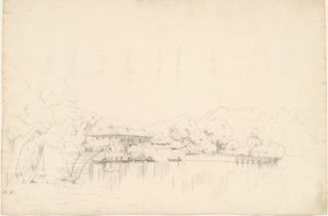 Lake hus av Worthington Whittredge