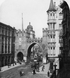 Karlstor Gate, München, Tyskland, ca 1900-talet.