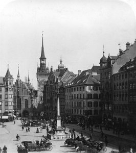 Marienplatz, München, Tyskland, c1900