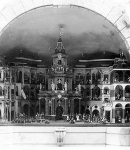 Mekanisk teater, Hellbrunn slott, Salzburg, Österrike, c1900