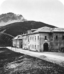 Santa Maria, på Umbrail bergspasset, Tyrolen, c1900-talet. av Wurthle and Sons