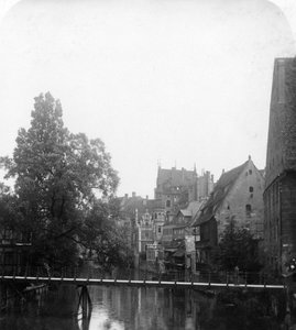Pegnitzfloden, Nürnberg, Tyskland, ca 1900-talet.