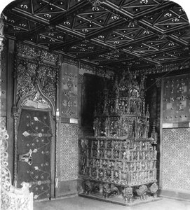 Ugnen i Princes Chamber, Festung Hohensalzburg, Salzburg, Österrike, c1900-talet. av Wurthle and Sons