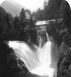 Vattenfallet vid Badgastein, Österrike, c1900-talet.