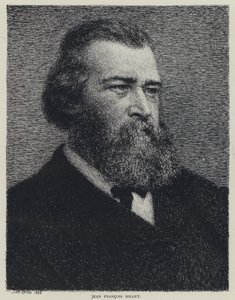 Jean Francois Millet, fransk målare (litho) av Wyatt Eaton